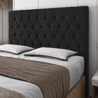 Cabeceira Cama Box Casal Petra 140cm Veludo Preto - Desk Desi