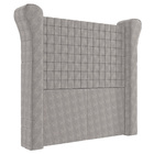 Cabeceira Cama Box Casal Pilar 180cm Veludo Prata - Desk Desi