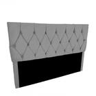 Cabeceira Cama Box Casal Plus 138cm Suede Cinza Claro