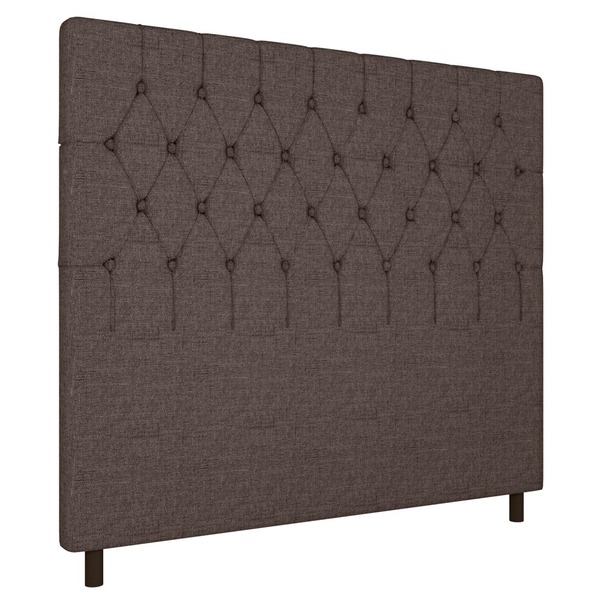 Cabeceira Cama Box Casal Potenza 140cm Linho Marrom - Desk De