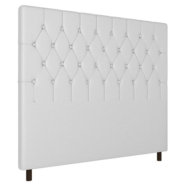 Cabeceira Cama Box Casal Potenza 140cm Sintético Branco - Des