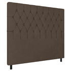 Cabeceira Cama Box Casal Potenza 140cm Suede Marrom - Desk De