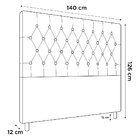 Cabeceira Cama Box Casal Potenza 140cm Veludo Azul - Desk Des