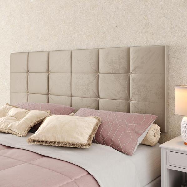 Cabeceira Cama Box Casal Queen 1,60 Suspensa Bia Suede - Arei