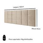 Cabeceira Cama Box Casal Queen 1,60 Suspensa Bia Suede - Arei