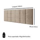Cabeceira Cama Box Casal Queen 1,60 Suspensa Bia Suede - Bege