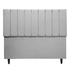 Cabeceira Cama Box Casal Queen 160 Cm Maju Veludo Cinza - Nav