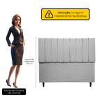 Cabeceira Cama Box Casal Queen 160 Cm Maju Veludo Cinza - Nav