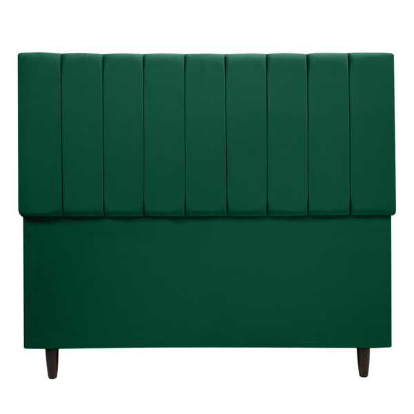 Cabeceira Cama Box Casal Queen 160 Cm Maju Veludo Verde - Nav
