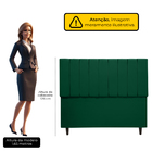 Cabeceira Cama Box Casal Queen 160 Cm Maju Veludo Verde - Nav