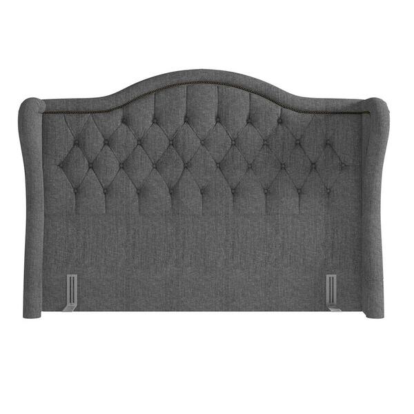 Cabeceira Cama Box Casal Queen 160cm Antibes Z37 Linho Cinza