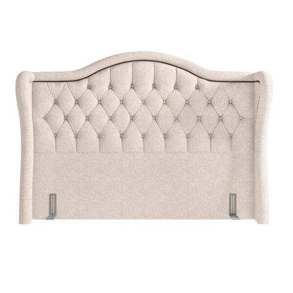 Cabeceira Cama Box Casal Queen 160cm Antibes Z37 Linho Cru -