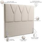 Cabeceira Cama Box Casal Queen 160cm Aura Linho W01 Cru - Mpo