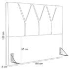 Cabeceira Cama Box Casal Queen 160cm Aura Linho W01 Cru - Mpo