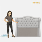 Cabeceira Cama Box Casal Queen 160cm Capitonê Rebeca Suede -