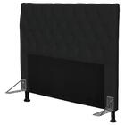 Cabeceira Cama Box Casal Queen 160cm Cristal Corino Preto