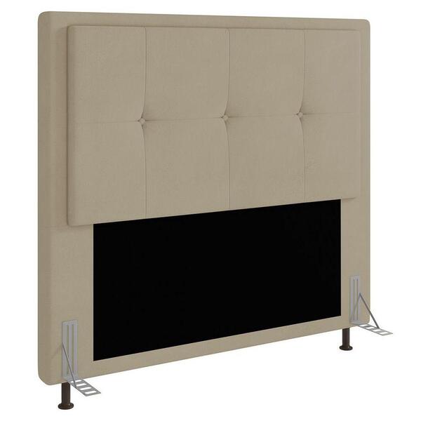 Cabeceira Cama Box Casal Queen 160cm D10 Ametista Corano Bege