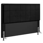 Cabeceira Cama Box Casal Queen 160cm D10 Ônix Suede Preto - M