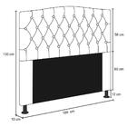 Cabeceira Cama Box Casal Queen 160cm D10 Petra Suede Preto -