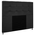 Cabeceira Cama Box Casal Queen 160cm D10 Safira Suede Preto -
