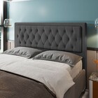 Cabeceira Cama Box Casal Queen 160cm D10 Turqueza Suede Cinza