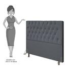 Cabeceira Cama Box Casal Queen 160cm Diamante Suede Cinza