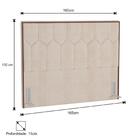 Cabeceira Cama Box Casal Queen 160cm Órion Z37 Linho Bege Cru