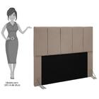 Cabeceira Cama Box Casal Queen 160cm Pérola D10 Suede Bege