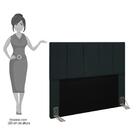 Cabeceira Cama Box Casal Queen 160cm Pérola D10 Suede Preto