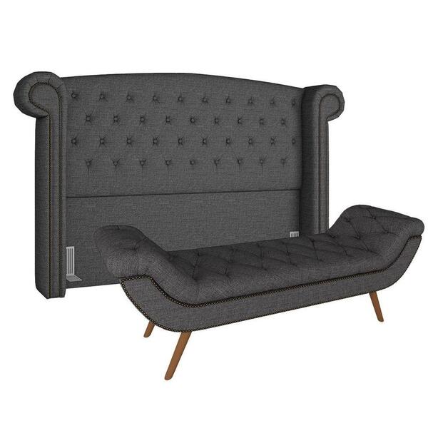 Cabeceira Cama Box Casal Queen 160cm Provença Com Calçadeira