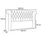 Cabeceira Cama Box Casal Queen 160cm Provença P02 Sintético C
