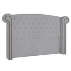Cabeceira Cama Box Casal Queen 160cm Provença P02 Veludo Cinza