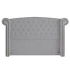 Cabeceira Cama Box Casal Queen 160cm Provença P02 Veludo Cinza
