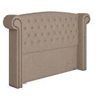 Cabeceira Cama Box Casal Queen 160cm Provença Z37 Linho Bege