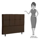 Cabeceira Cama Box Casal Queen 160cm Roma I02 Suede Marrom -