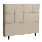 Cabeceira Cama Box Casal Queen 160cm Roma Suede Bege