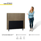 Cabeceira Cama Box Casal Queen Donna 160cm Suede Bege - Desk