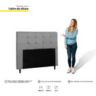 Cabeceira Cama Box Casal Queen Luna 160cm Suede Cinza - Desk