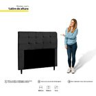 Cabeceira Cama Box Casal Queen Luna 160cm Suede Preto - Desk