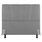 Cabeceira Cama Box Casal Queen Size Amber 160cm Estofada Velu