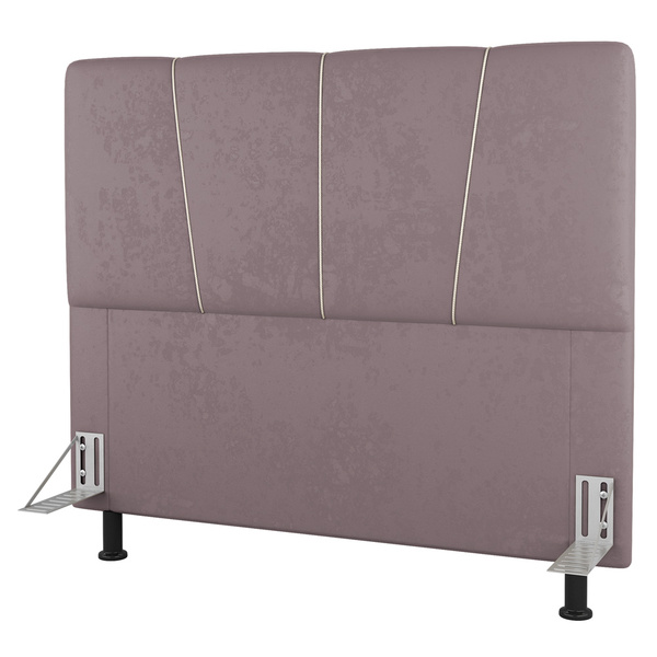 Cabeceira Cama Box Casal Queen Size Amber 160cm Estofada Velu