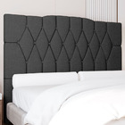 Cabeceira Cama Box Casal Queen Size Andressa 160cm Linho Cinz