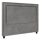 Cabeceira Cama Box Casal Queen Size Arez 160cm Suede Cinza -