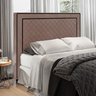 Cabeceira Cama Box Casal Queen Size Arez 160cm Veludo Rosé -