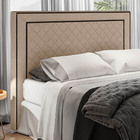 Cabeceira Cama Box Casal Queen Size Ariza 160cm Linho Bege -