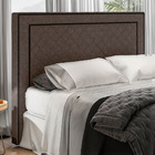 Cabeceira Cama Box Casal Queen Size Ariza 160cm Linho Marrom