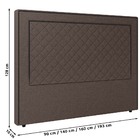 Cabeceira Cama Box Casal Queen Size Ariza 160cm Linho Marrom