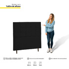 Cabeceira Cama Box Casal Queen Size Bari 160cm Corano Preto -