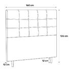 Cabeceira Cama Box Casal Queen Size Bari 160cm Corano Preto -