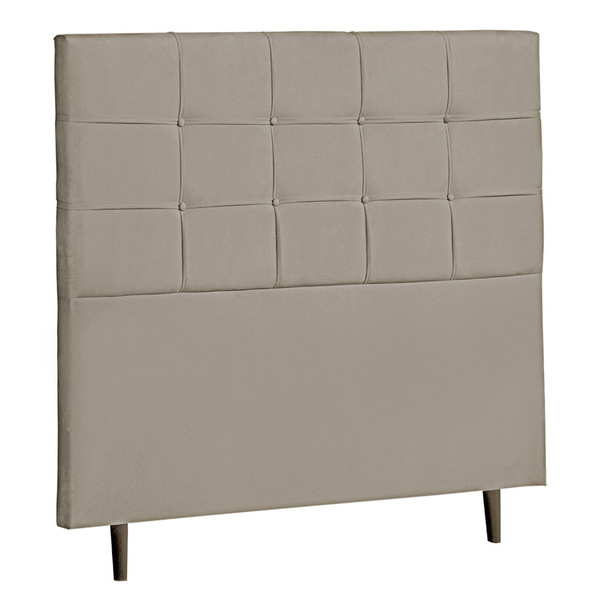 Cabeceira Cama Box Casal Queen Size Bari 160cm Suede Bege - D